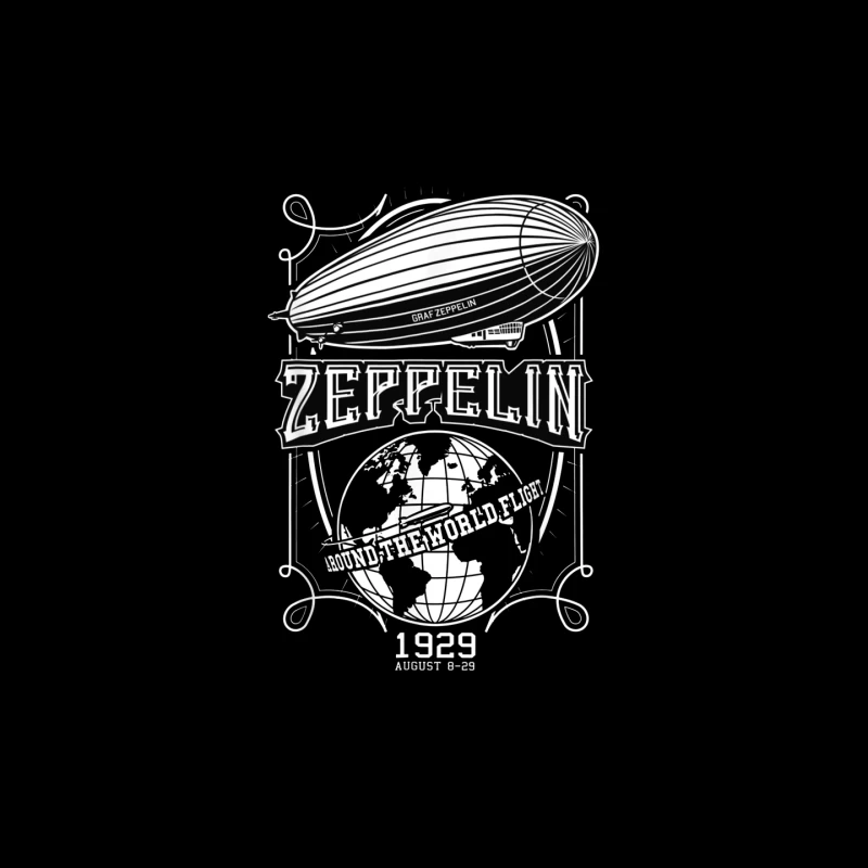 Vintage 1929 Zeppelin Airship Concert Promotional Design Mouse Pad