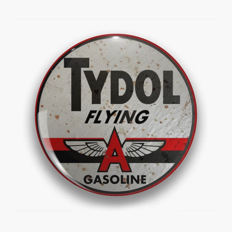 Vintage Tydol Flying A Gasoline Station Logo Sign Pin