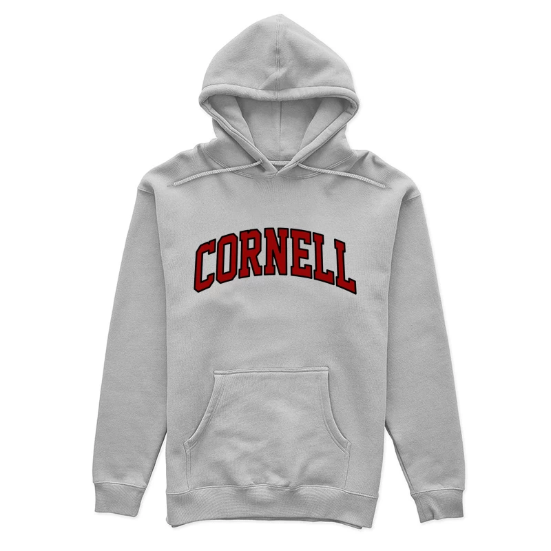 Cornell University Red Arched Text Logo Female Pullover Hoodie