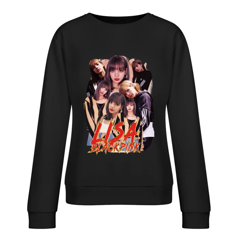 Lisa from BLACKPINK - K-pop Idol and Fashion Icon Female Pullover Sweatshirt