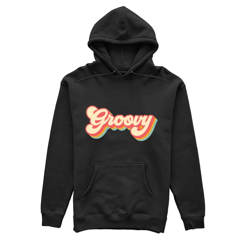 Retro Groovy Schriftzug Damen Pullover Hoodie