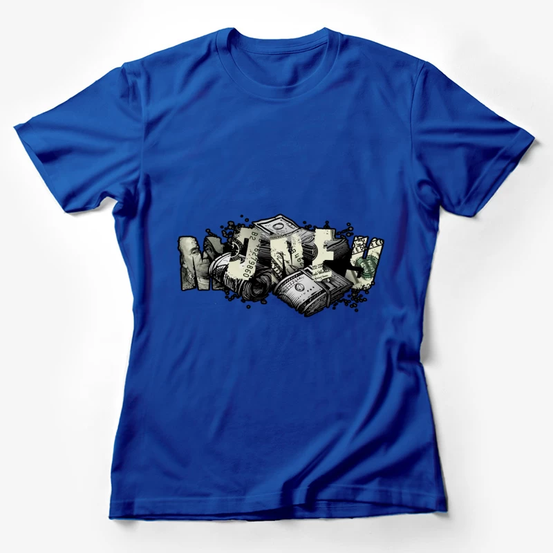 Money Illustration Female T-Shirt