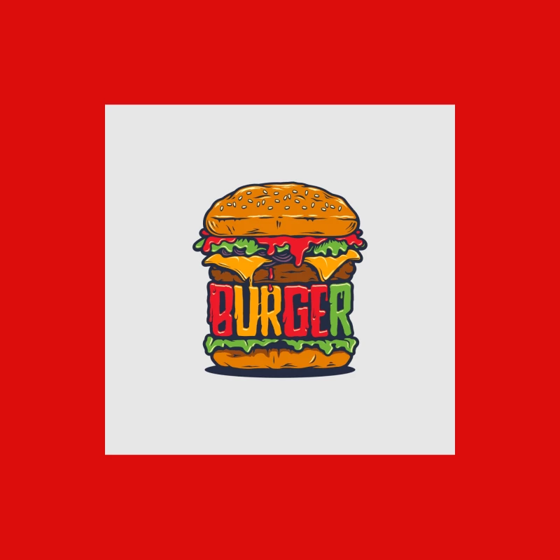 Illustration de burger coloré Homme Débardeur
