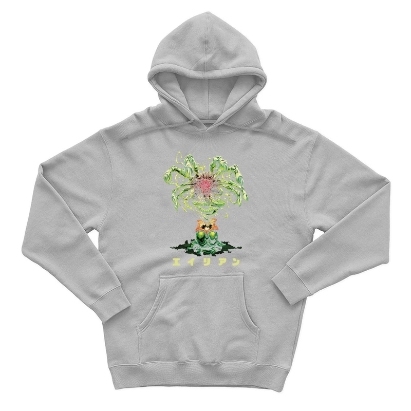 Alien Creature Illustration Male Pullover Hoodie