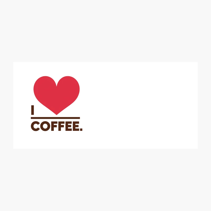 Minimalist Love for Coffee Graphic Design Coffee Mug