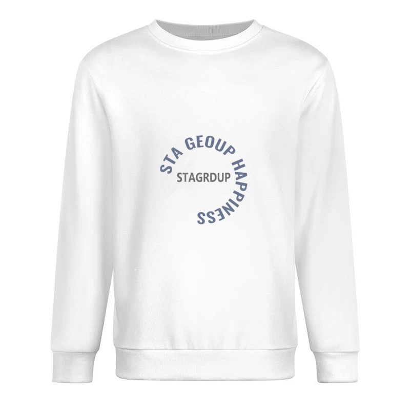 Design testuale elegante in cerchio moderno Felpa pullover Uomo
