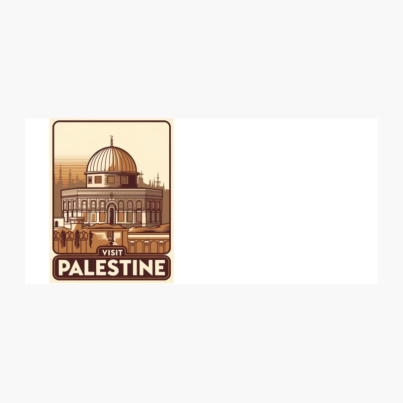 Vintage Travel Poster: Visit Palestine's Iconic Dome of the Rock Coffee Mug