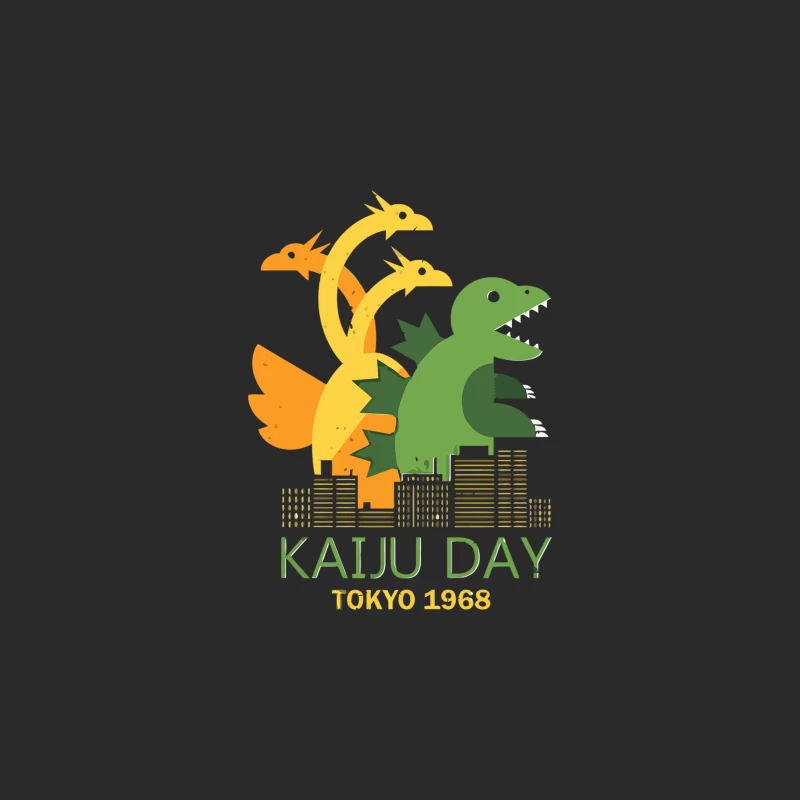 Retro Kaiju Monster Illustration for Tokyo Event Baseball Cap