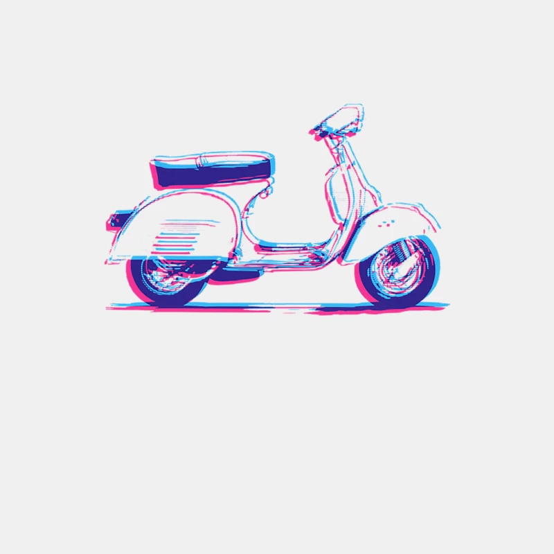3D Vespa Design Male Tank Top