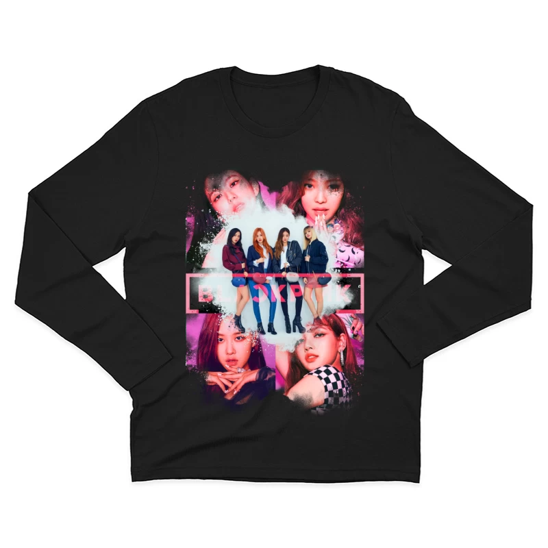Vibrant K-pop Girl Group Fashion and Performance Showcase Male Long Sleeve T-Shirt