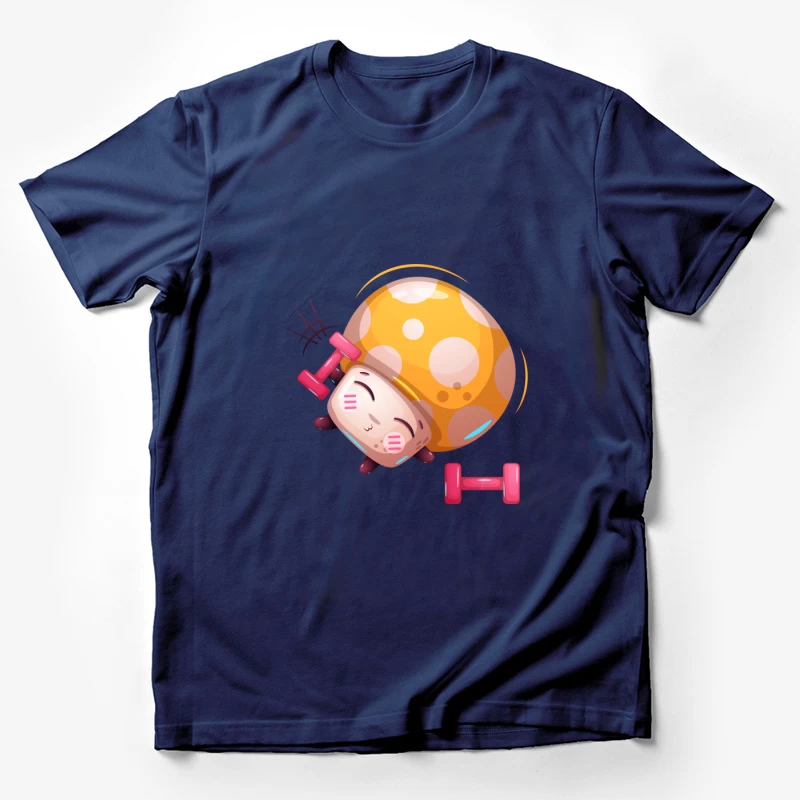 Champignon mignon faisant de l'exercice Homme T-Shirt