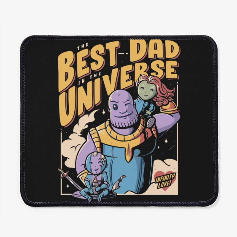 Best Dad in the Universe Comic Art Mouse Pad