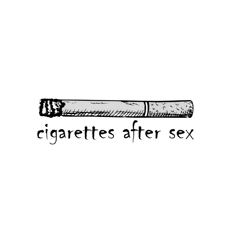 Cigarettes After Sex Logo Black Throw Pillow