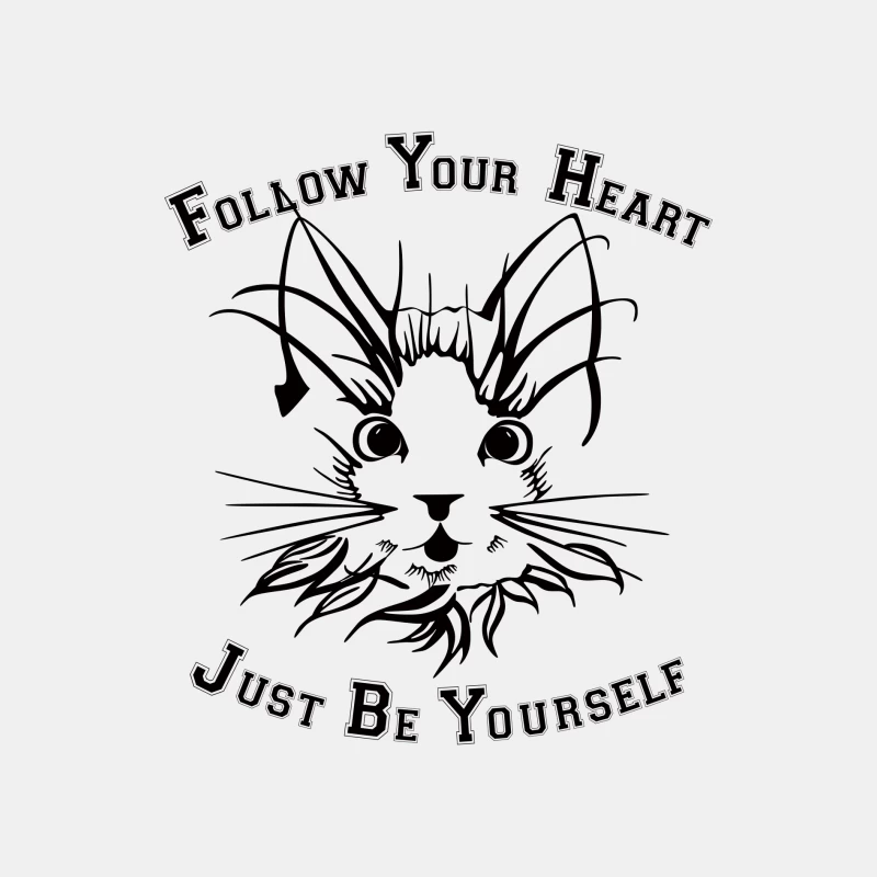 Folge deinem Herzen, sei du selbst - Katzenkunst Herren Tanktops