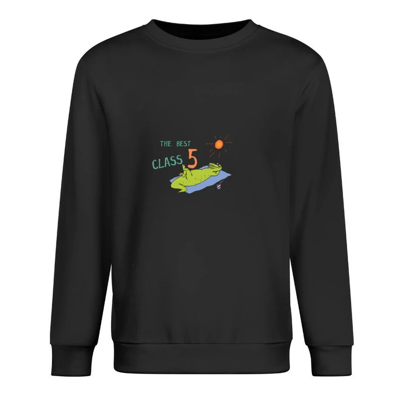 Der beste Frosch der Klasse 5 Herren Pullover Sweatshirt