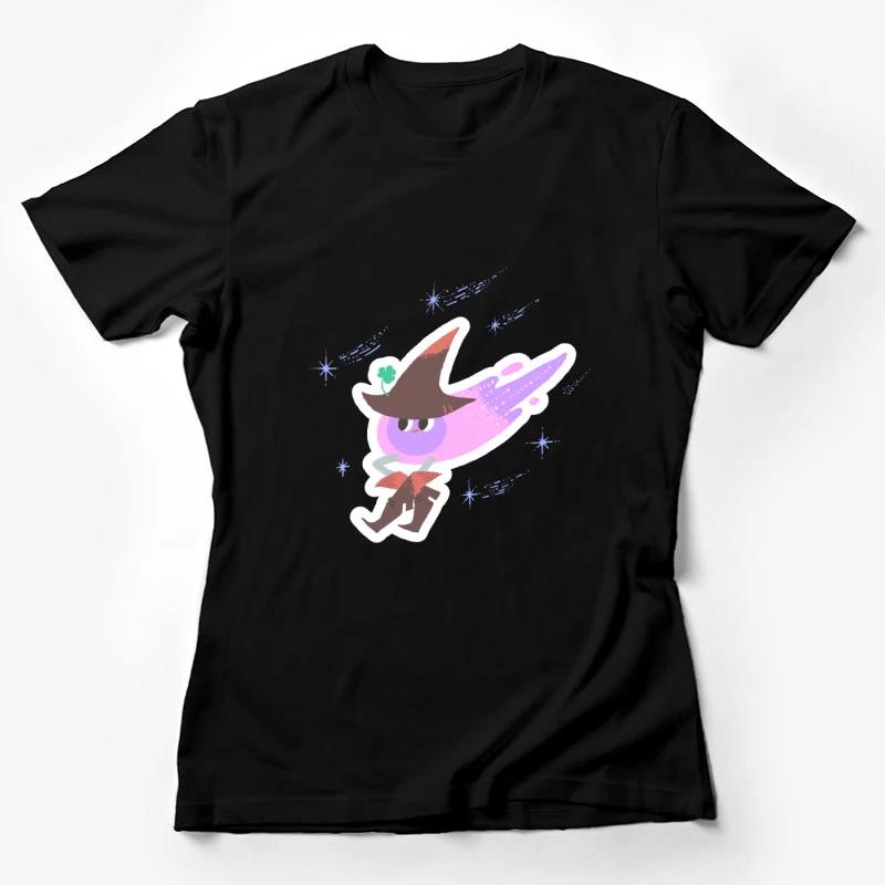 Niedlicher Zauberer mit lila Schweif Damen T-Shirt