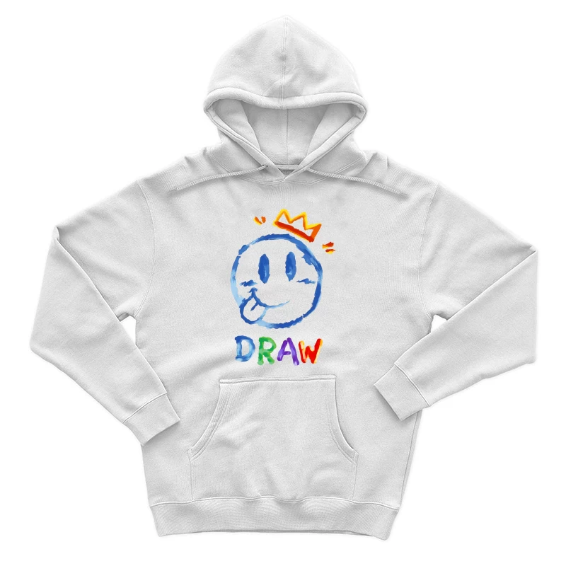 Lächelndes Gesicht mit Krone Herren Pullover Hoodie