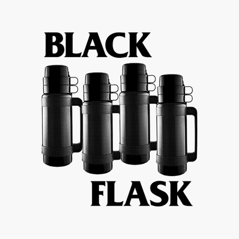 Black Flask - Black Flag Parody Design Tribute Cotton Tote Bag