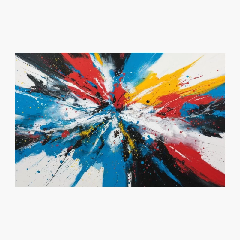 Vibrant Abstract Explosion: Modern Splatter Art Composition Travel Mug