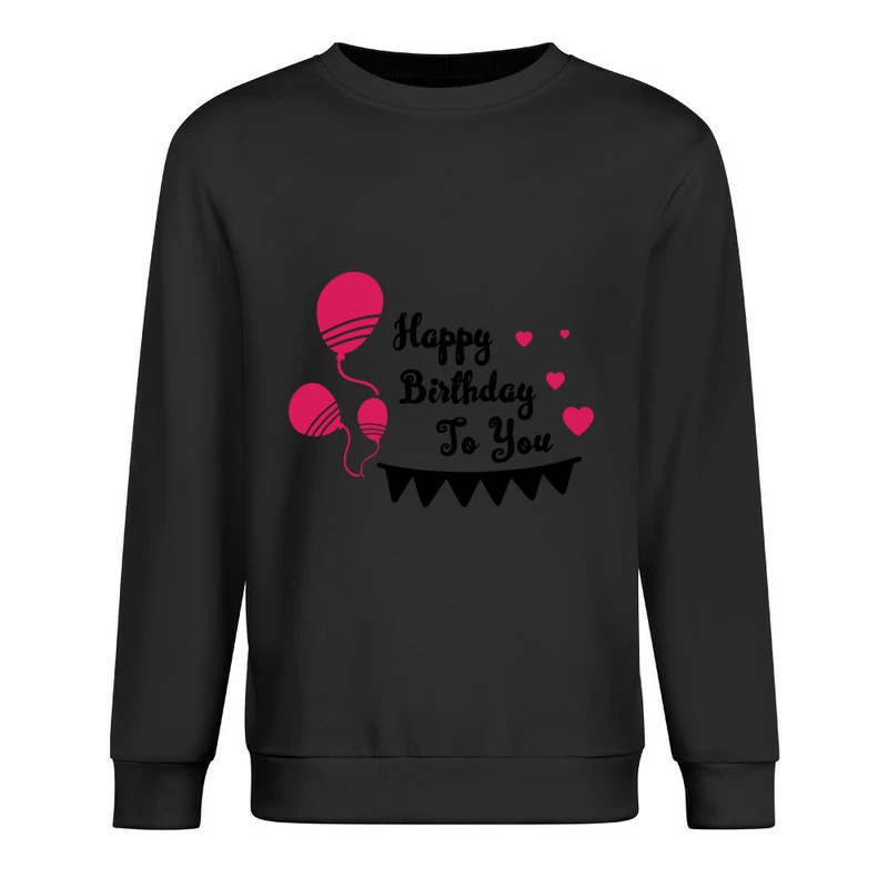 Balloons et cœurs roses Homme Sweat-shirt à enfiler