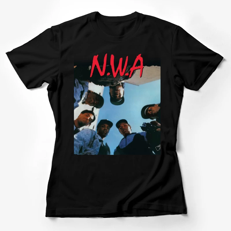 N.W.A Group Circle Low-Angle Photo Against Blue Sky Female T-Shirt