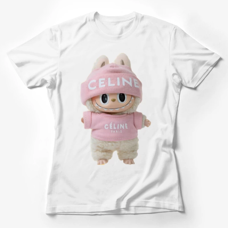 Kuscheltier mit rosa Outfit von Celine Damen T-Shirt