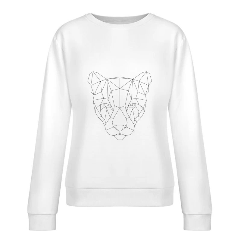 Visage de Panthère Géométrique Femme Sweat-shirt à enfiler