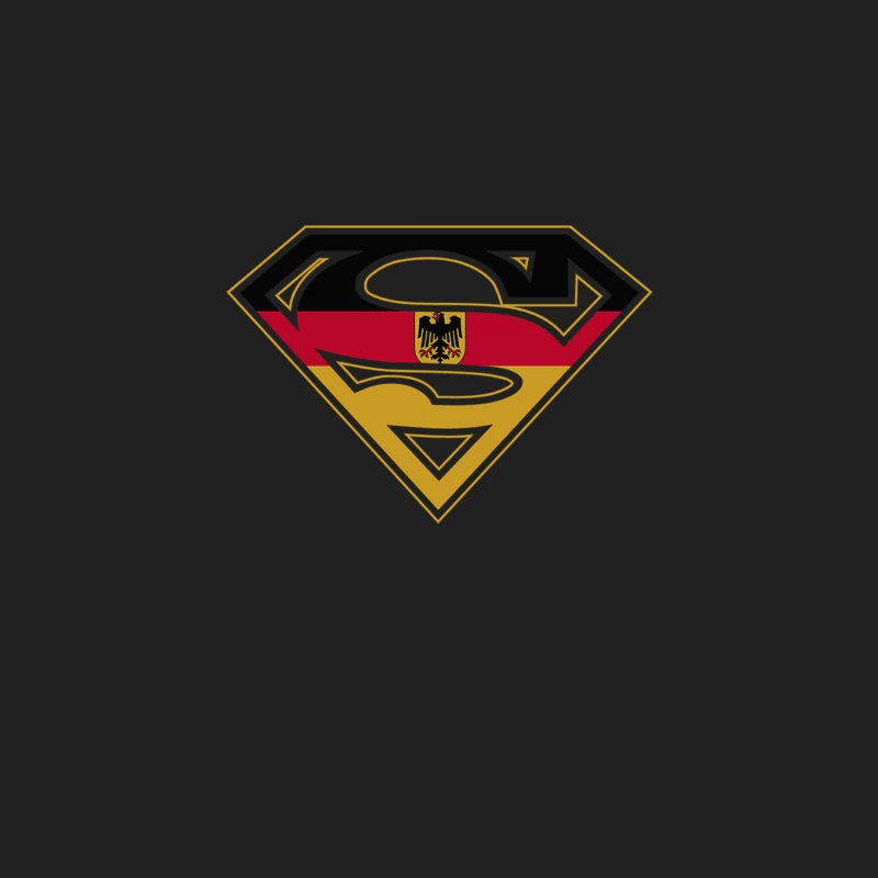 German Superman: Patriotic Superhero Emblem Bucket Hat