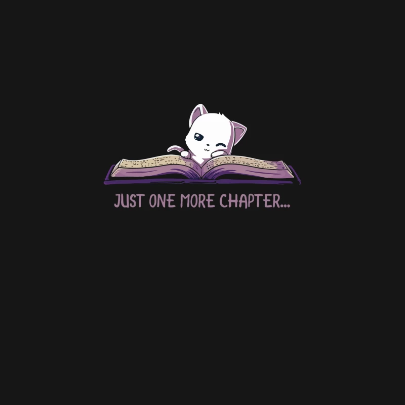 Cute Cartoon Cat Reading One More Chapter Desk Mat