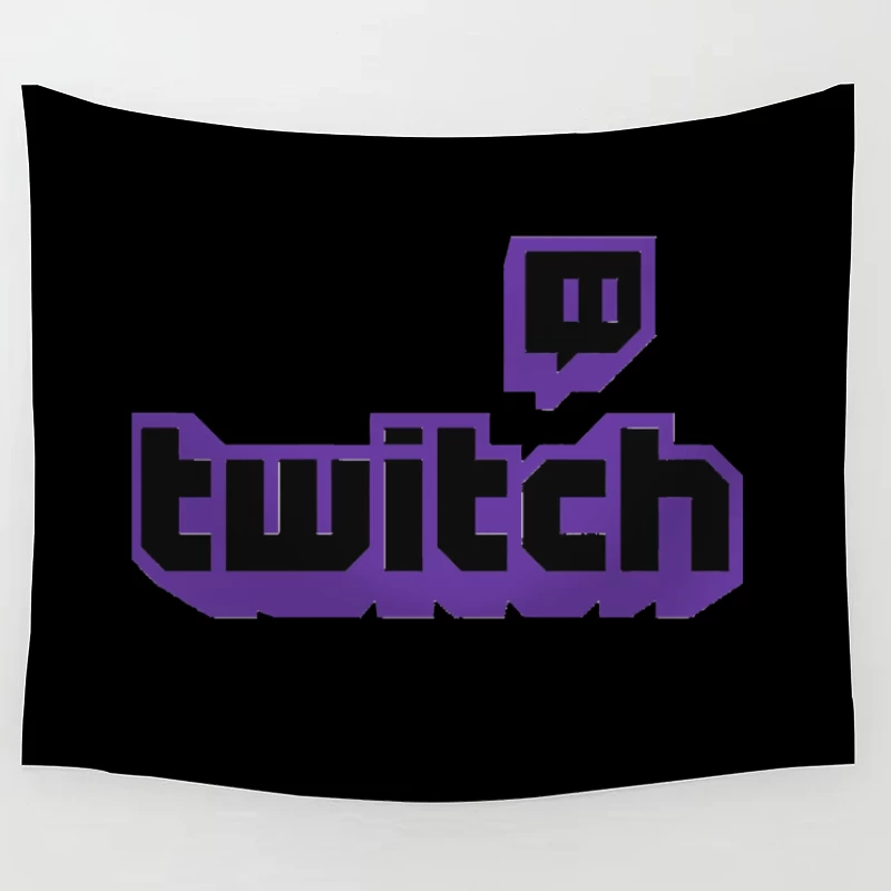 Twitch Gaming Platform Purple Logo Tapestry