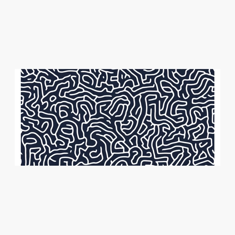 Intricate Maze-Like Abstract Pattern in Black and White trypophobia Coffee Mug