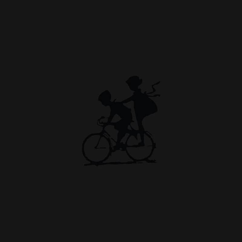 Balade en vélo illustrée Homme Manches Longues T-Shirt