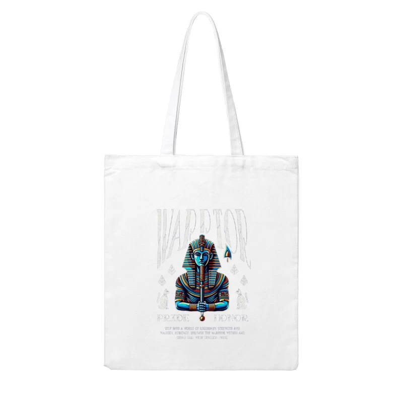 Majestic Egyptian Pharaoh - Pride and Honor Illustration Cotton Tote Bag