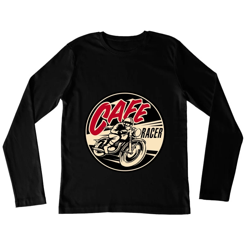 Klassischer Cafe Racer auf Motorrad Damen Langarm T-Shirt