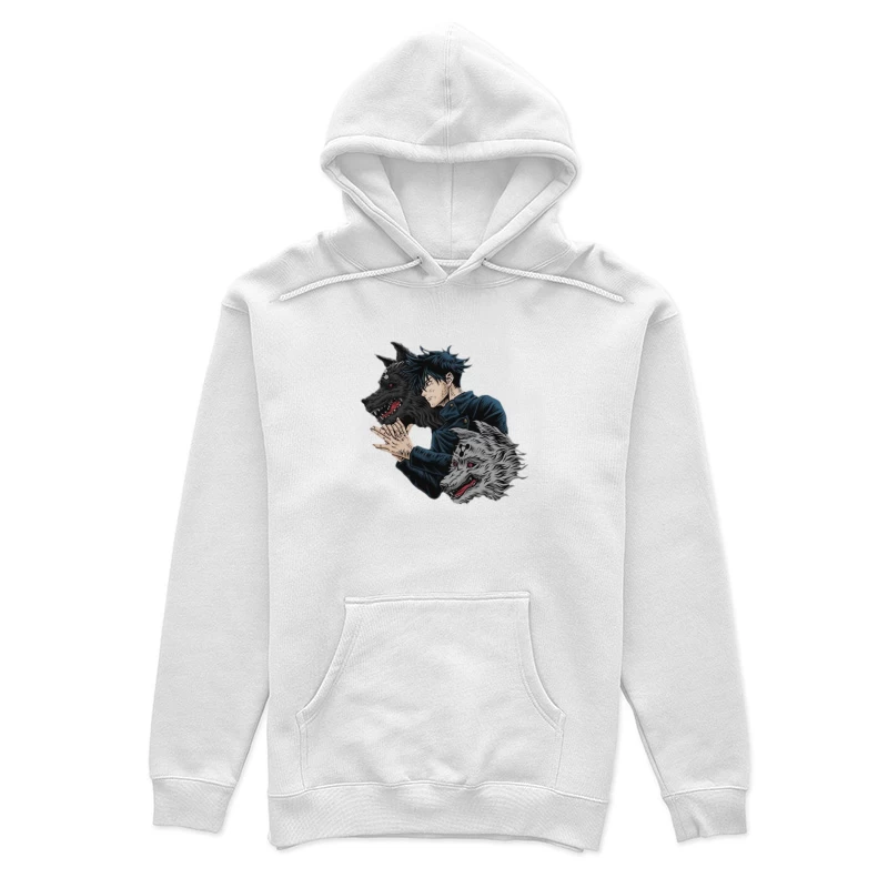 Anime Charakter mit Schattenwölfen Damen Pullover Hoodie