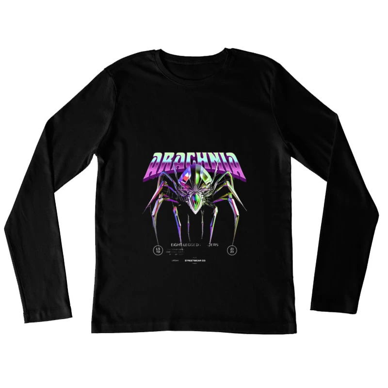 Design d'Araignée Futuriste Femme Manches Longues T-Shirt