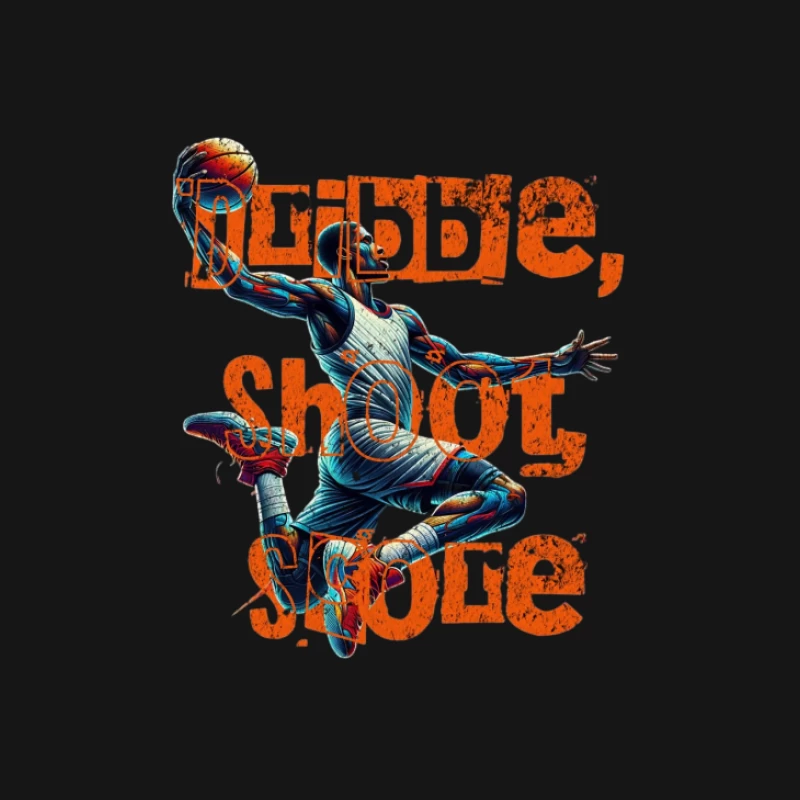 Joueur de basket dunk avec slogan motivant Homme Manches Longues T-Shirt