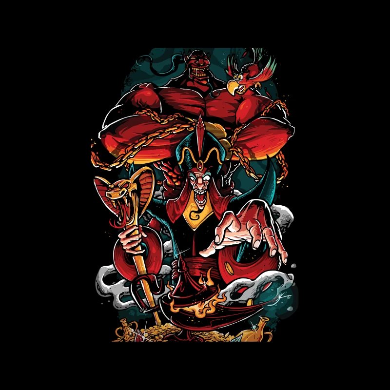 Animated Fantasy Villains Tapestry