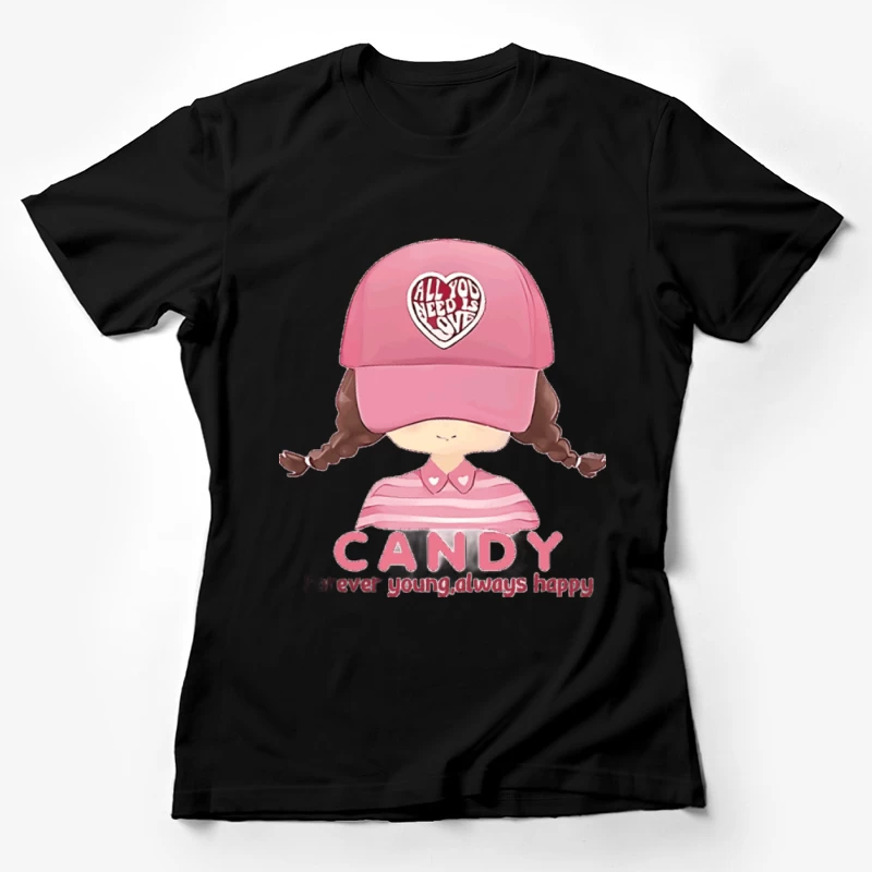 Candy Mädchen mit Mütze Damen T-Shirt