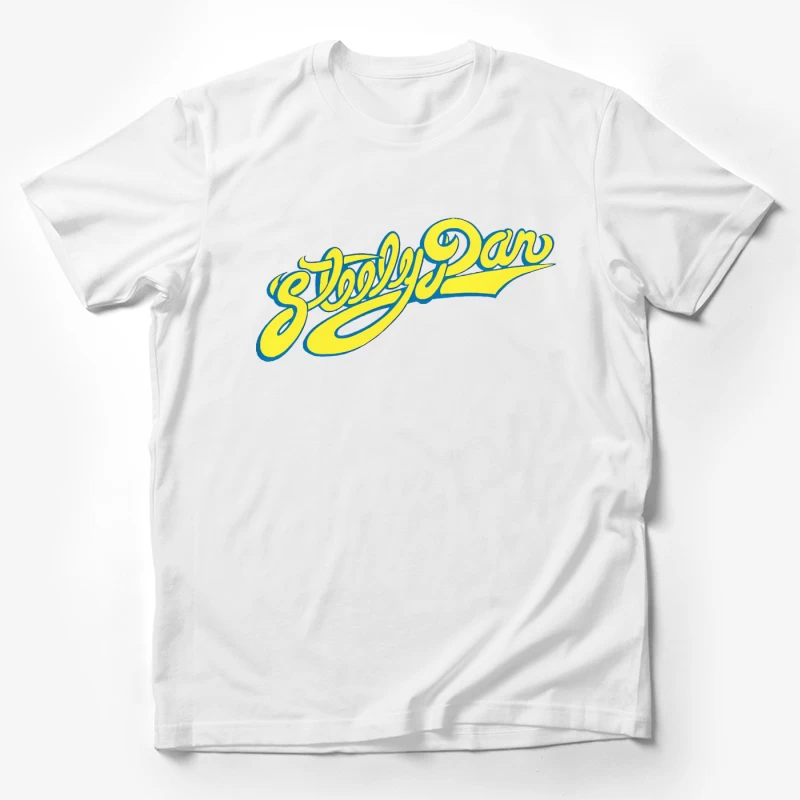 Steely Dan Classic Yellow Cursive Band Logo Male T-Shirt