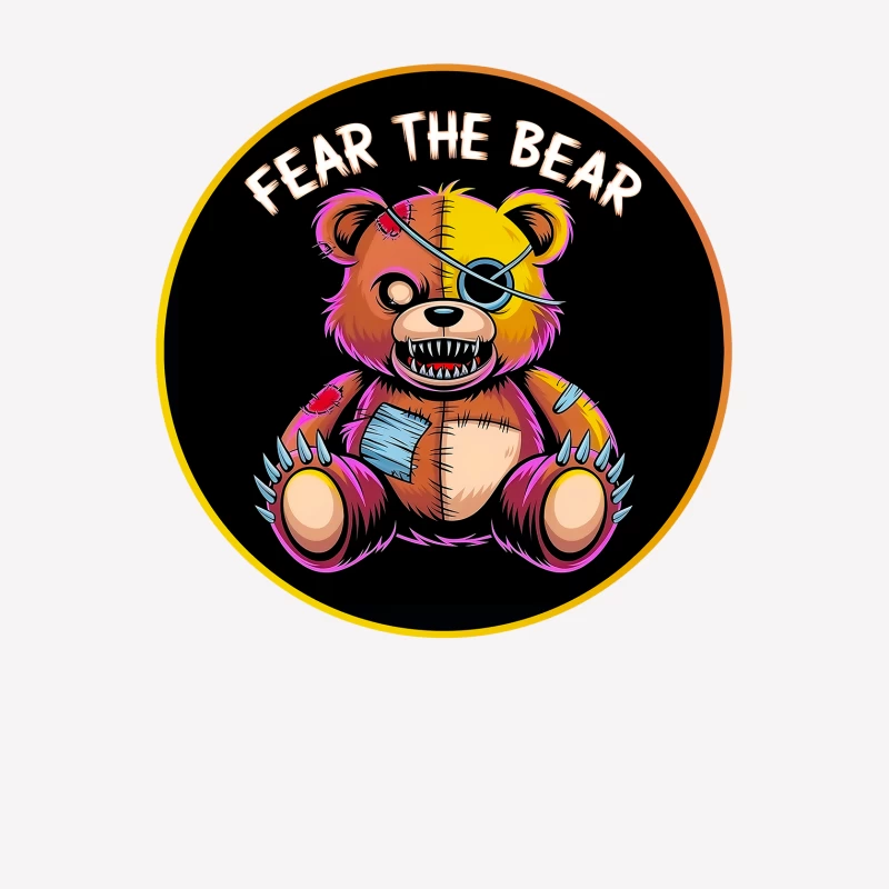 Scary Stitched Teddy Bear  "Fear The Bear"