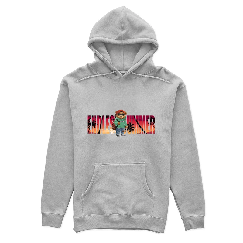 Cool Bear Enjoying Endless Summer Vibes Female Pullover Hoodie