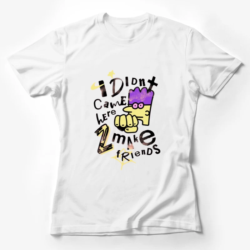 Comic-Stil Charakter mit frechem Spruch Damen T-Shirt