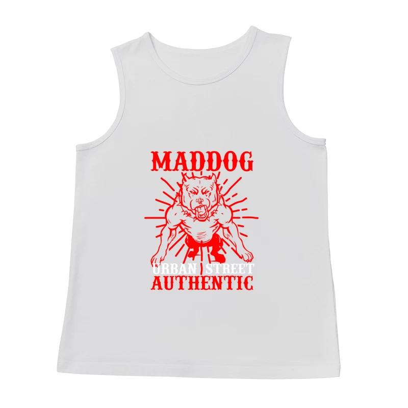 T-shirt authentique de style urbain avec motif de chien Homme Débardeur