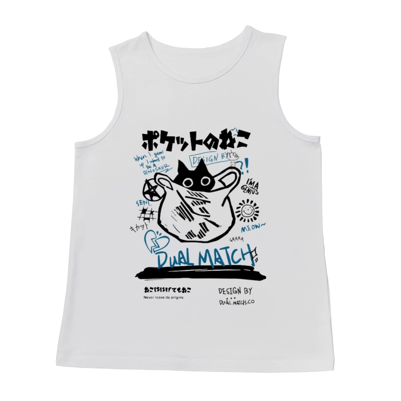 Dual Match Katzenzeichnung Herren Tanktops