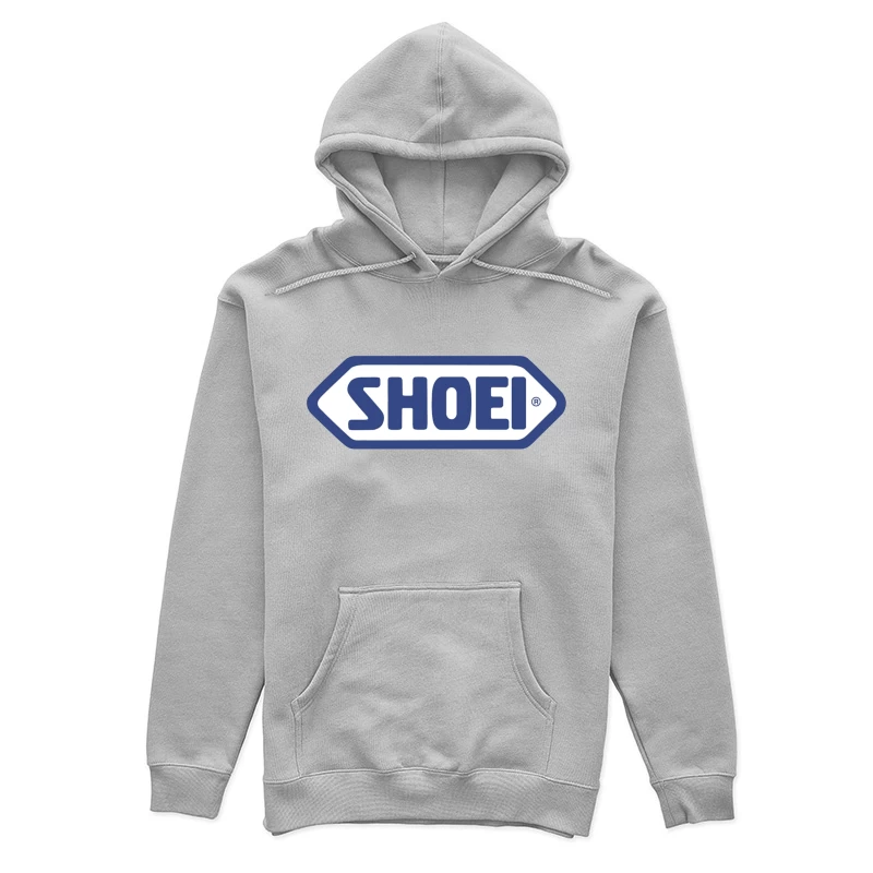 SHOEI Motorcycle Helmet Brand Logo in Blue Female Pullover Hoodie