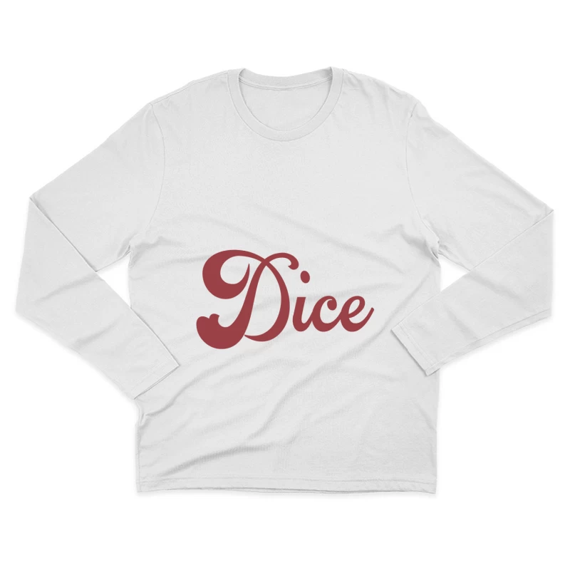 Rotes Skript mit stilisiertem Schriftzug Herren Langarm T-Shirt