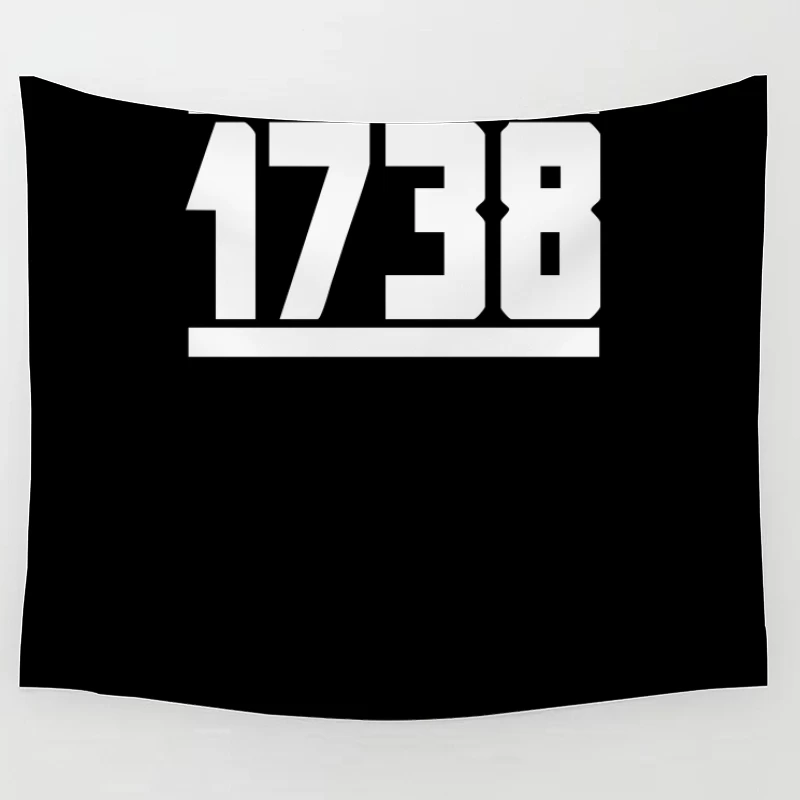 Graphic Design Featuring the Number 1738 Tapestry