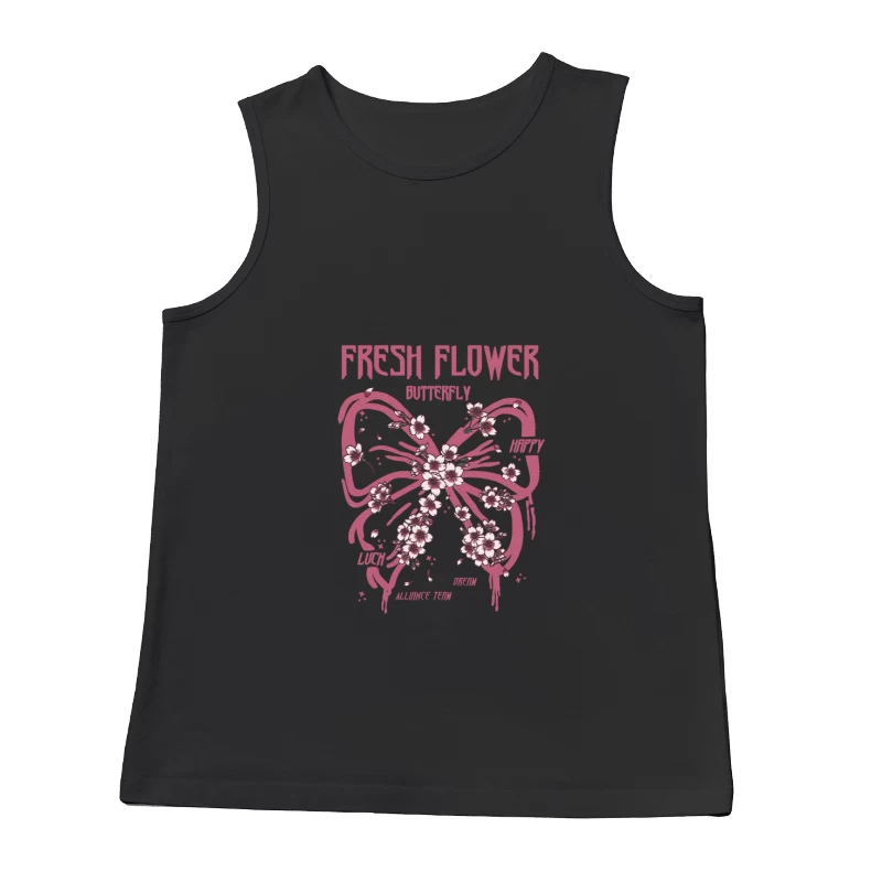 Frische Blumen Schmetterling Design Herren Tanktops