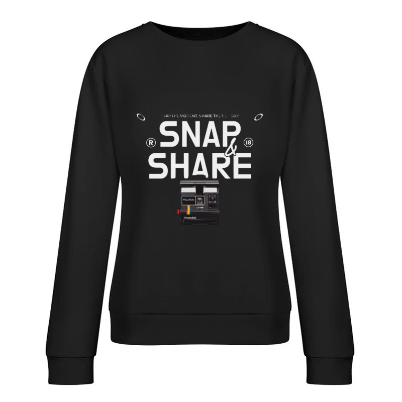 Teilen Sie den Moment mit einer Polaroid-Kamera Damen Pullover Sweatshirt